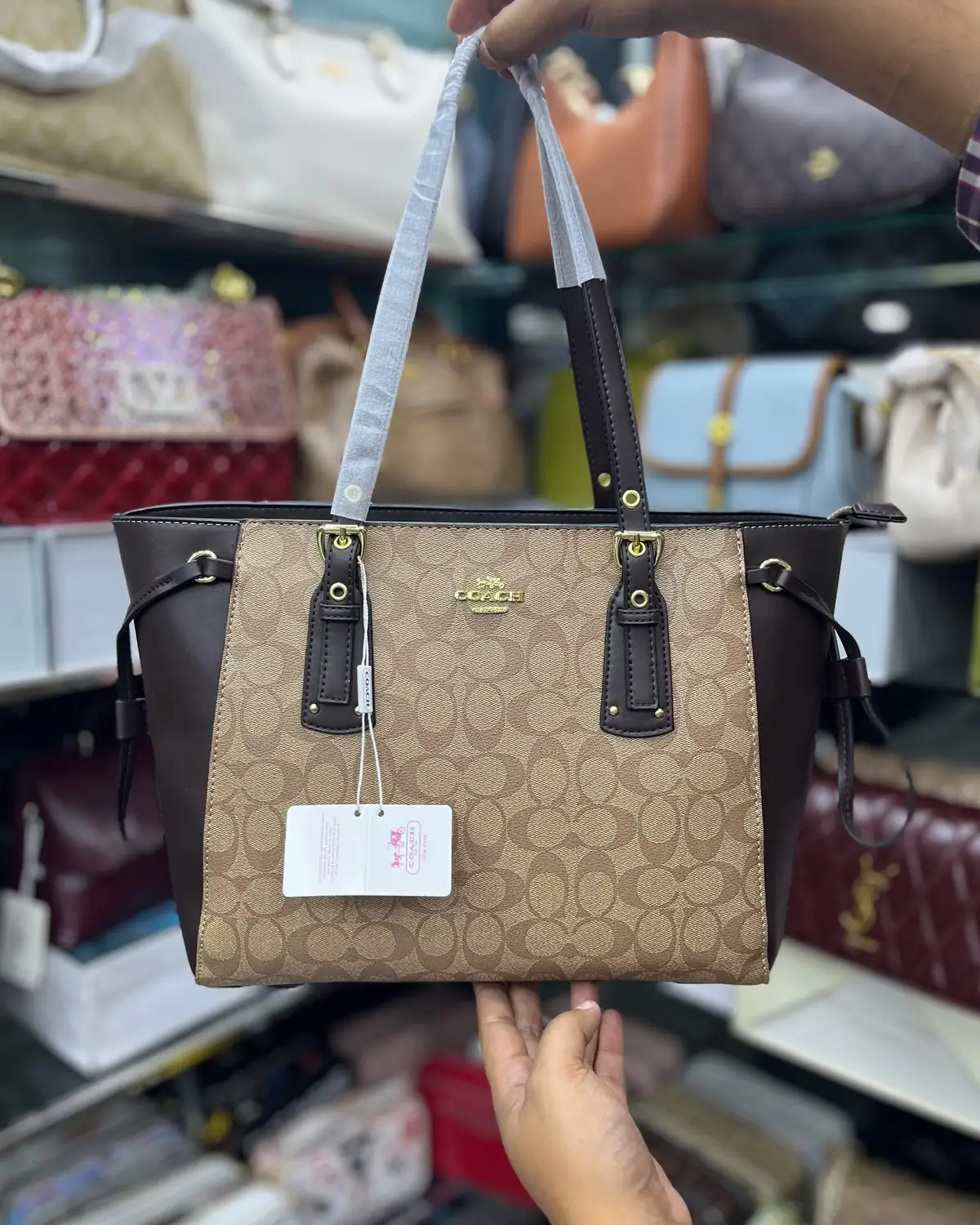 Coach Double Chamber Casual Tote Bag